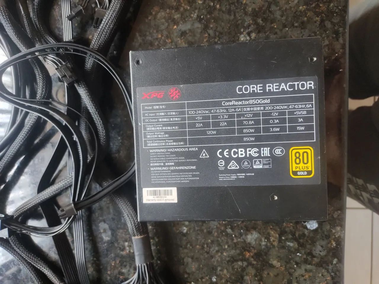 fonte xpg 850w gold + cabo PCIe 5.0