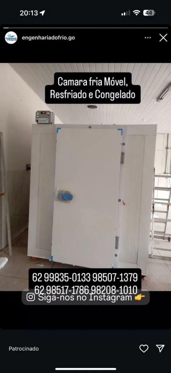 Camara Fria Móvel Resfriado e Congelado