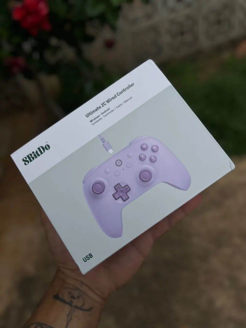Controle 8BitDo Ultimate 2C Wired USB Lilás