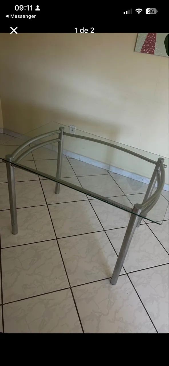 Mesa de jantar retangular