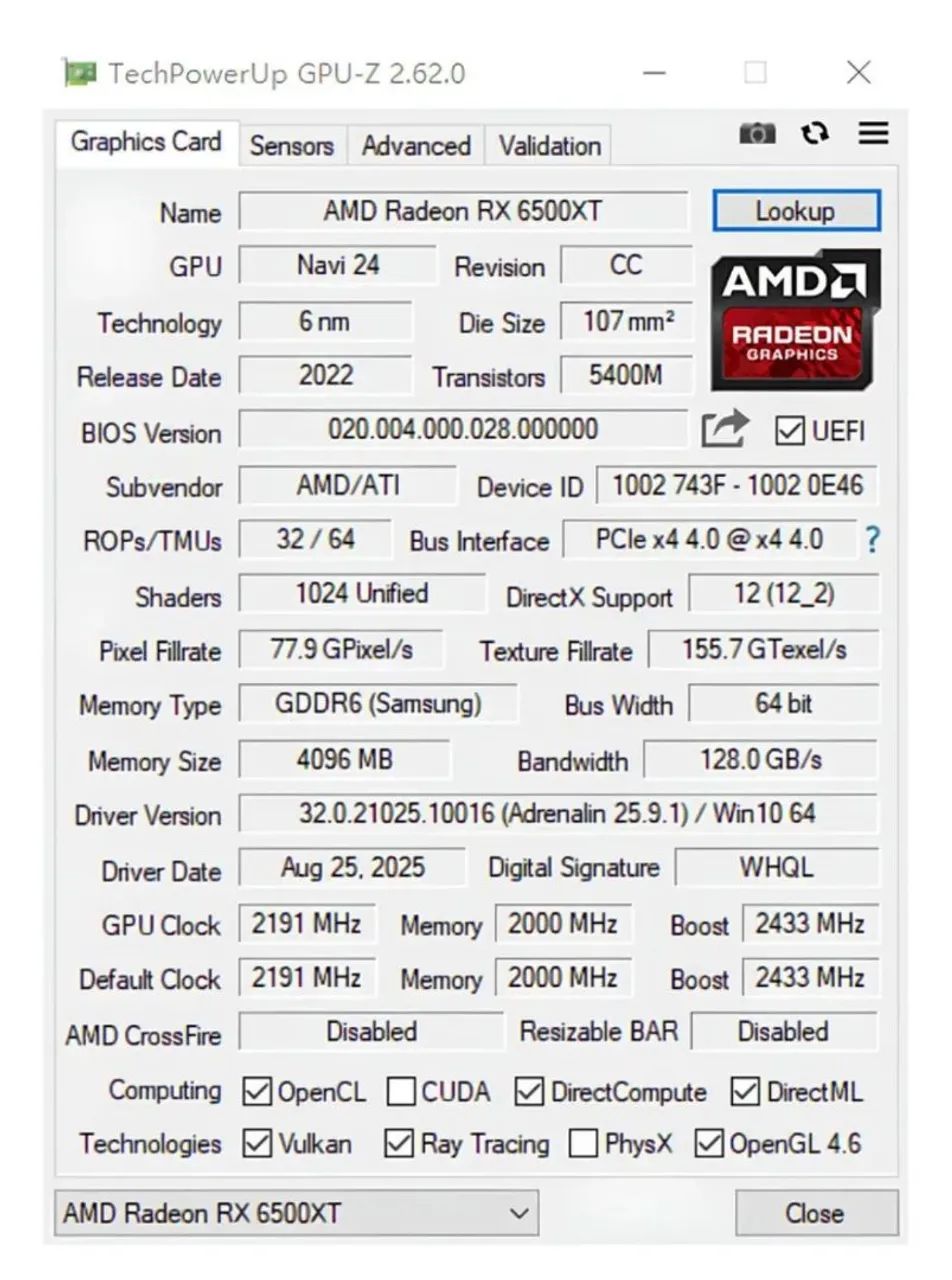 RX 6500 XT 4GB POUCO USADA - Foto 2