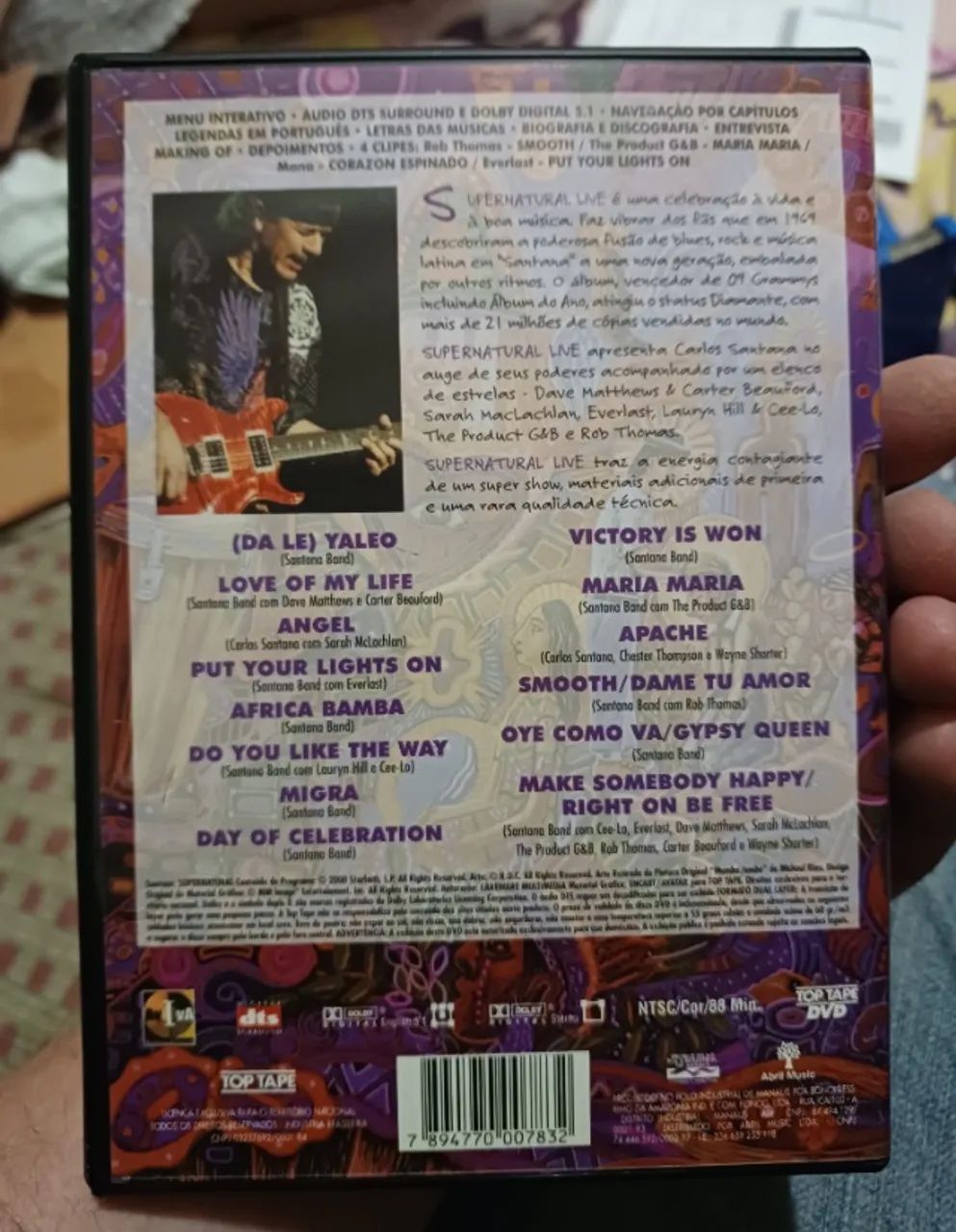 DVD Santana - Supernatural Live - Excelente Estado - Foto 3