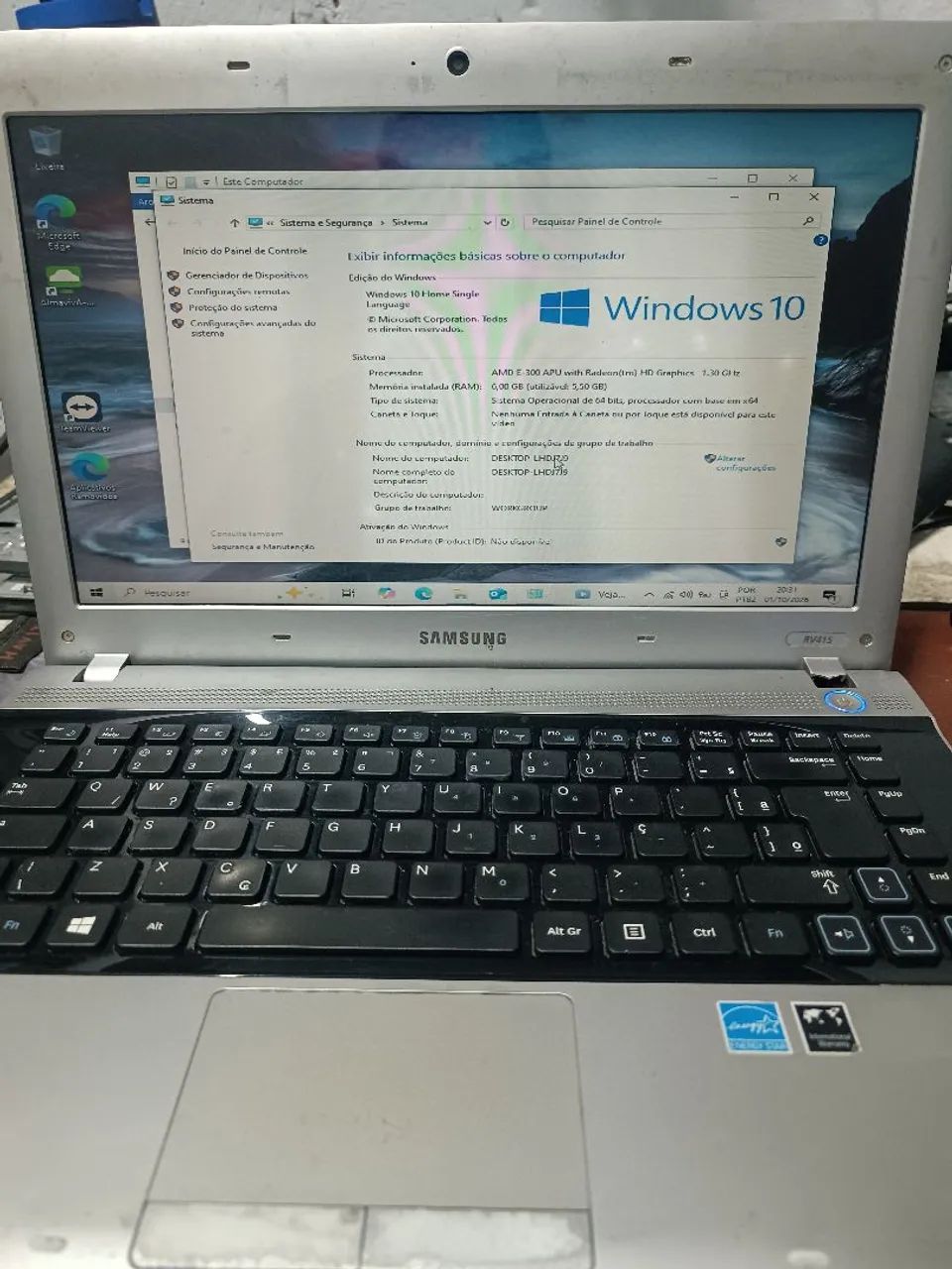 Notebook Samsung antigo