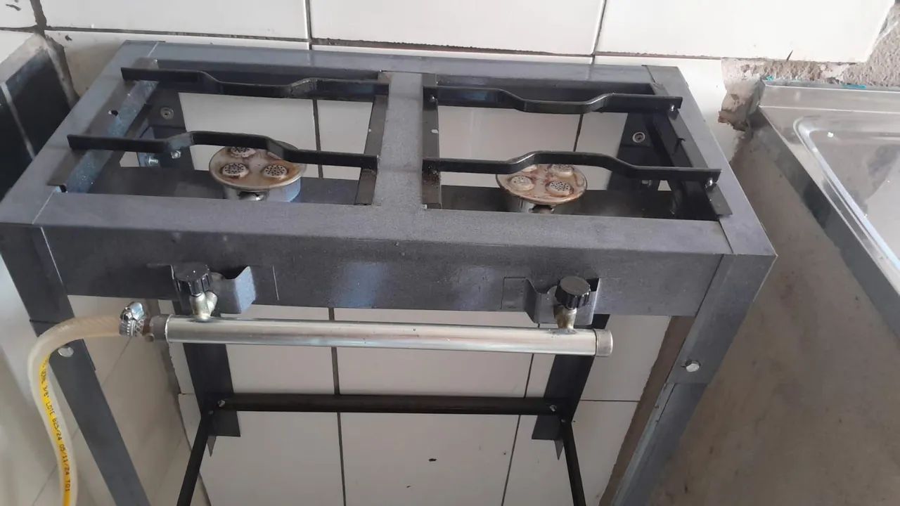 Fogão 2 Bocas Júnior Alta Pressão Industrial Caulim