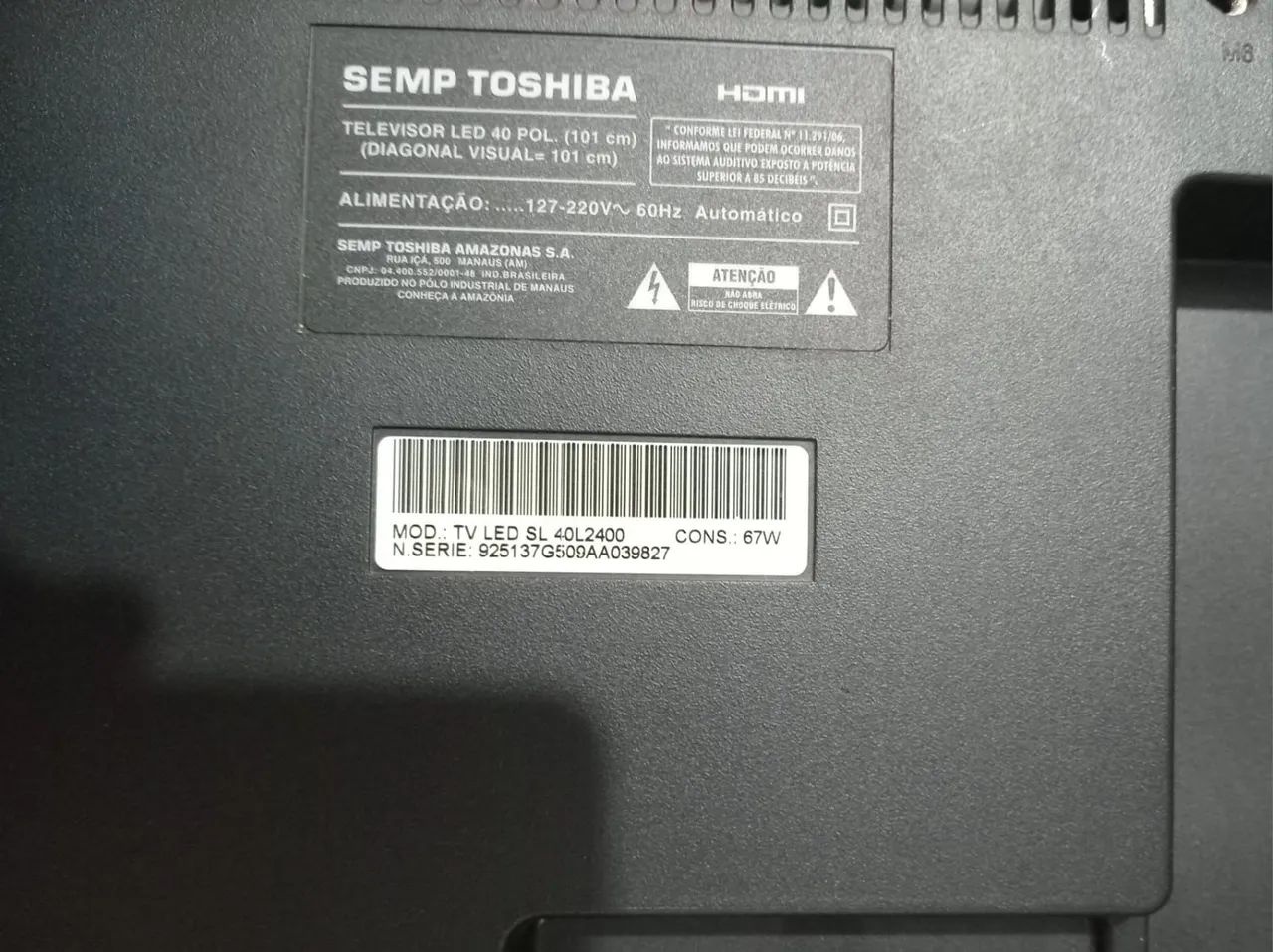 Tv Semp Toshiba Led 40 Polegadas (Não é Smart) - Foto 4