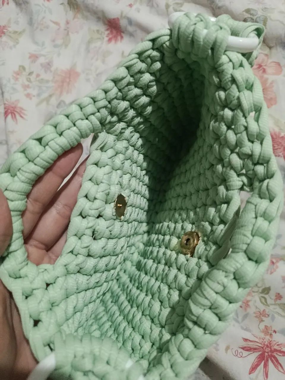 BOLSA EM CROCHÊ - Fio de malha - Foto 3