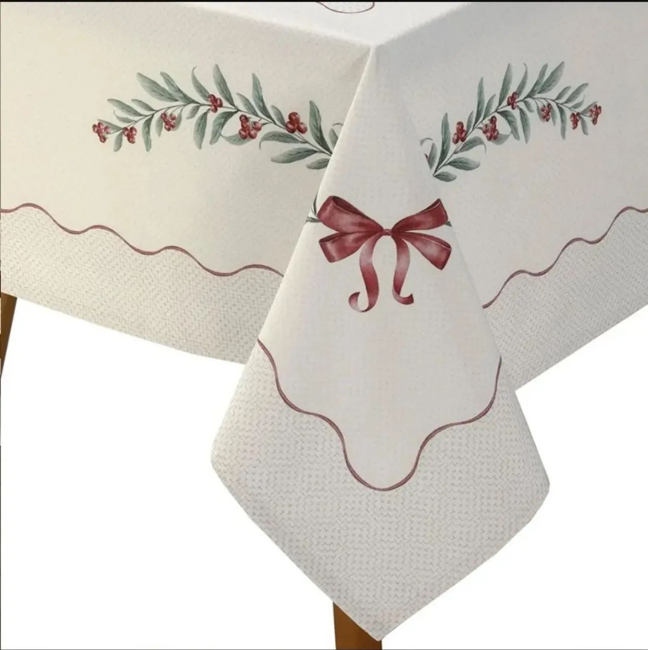 TOALHA DE MESA MATISSE NATAL 123 RETANGULAR ( 6 lugares ) <br> - Foto 2