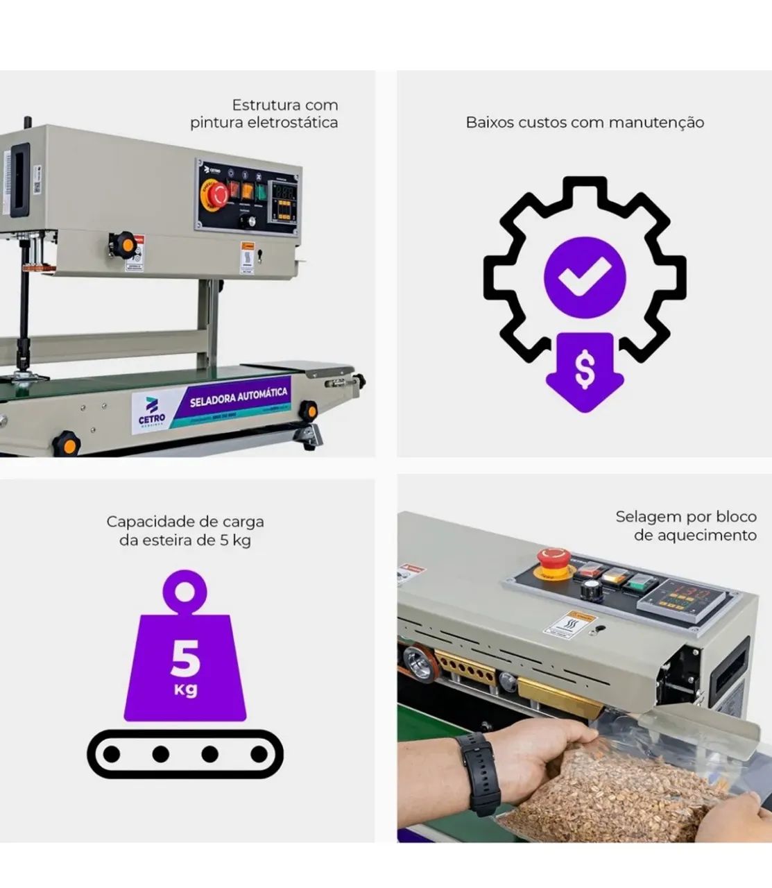 Seladora automática contínua vertical e horizontal (produto está novo) - Foto 3