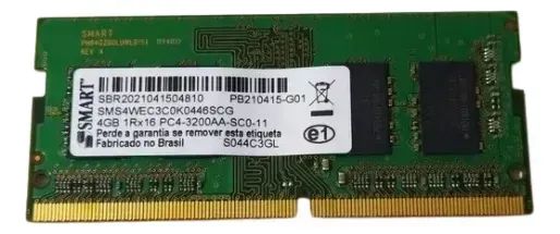 Kit 2 Memórias Ram Notebook - Smart DDR4 4gb (Seminovas) - Foto 2