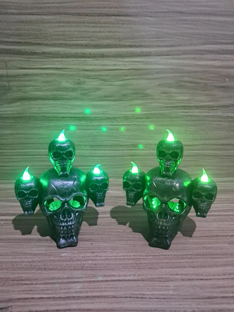 Luminária Caveira Halloween 2pcs - Foto 3