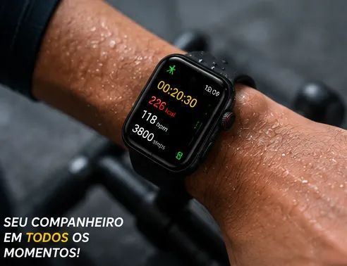 Smartwatch Preto | Tela Grande | Pronta Entrega - Foto 5