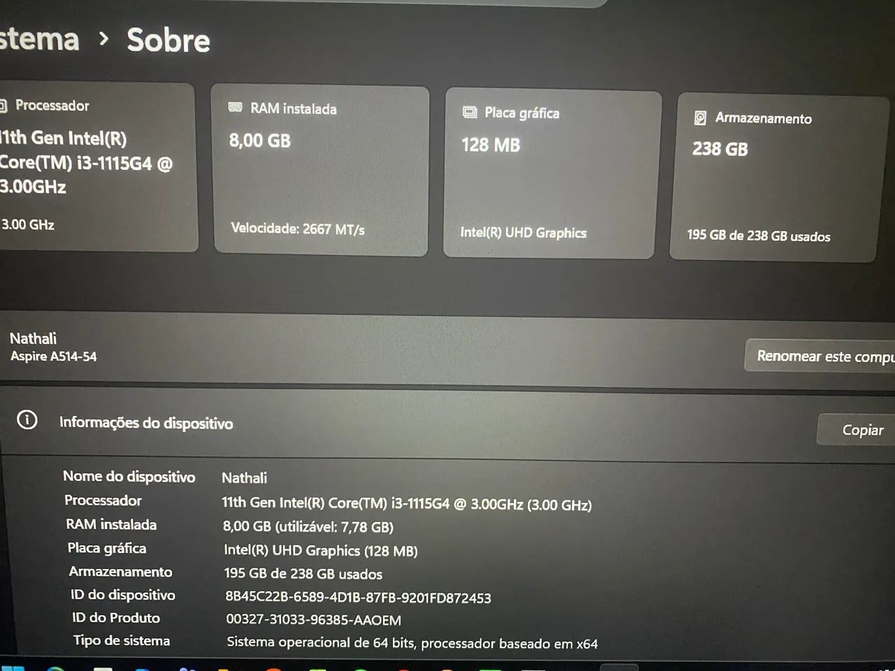 Notebook Acer Aspire 5 ? Intel Core i3 11ª geração - Foto 3