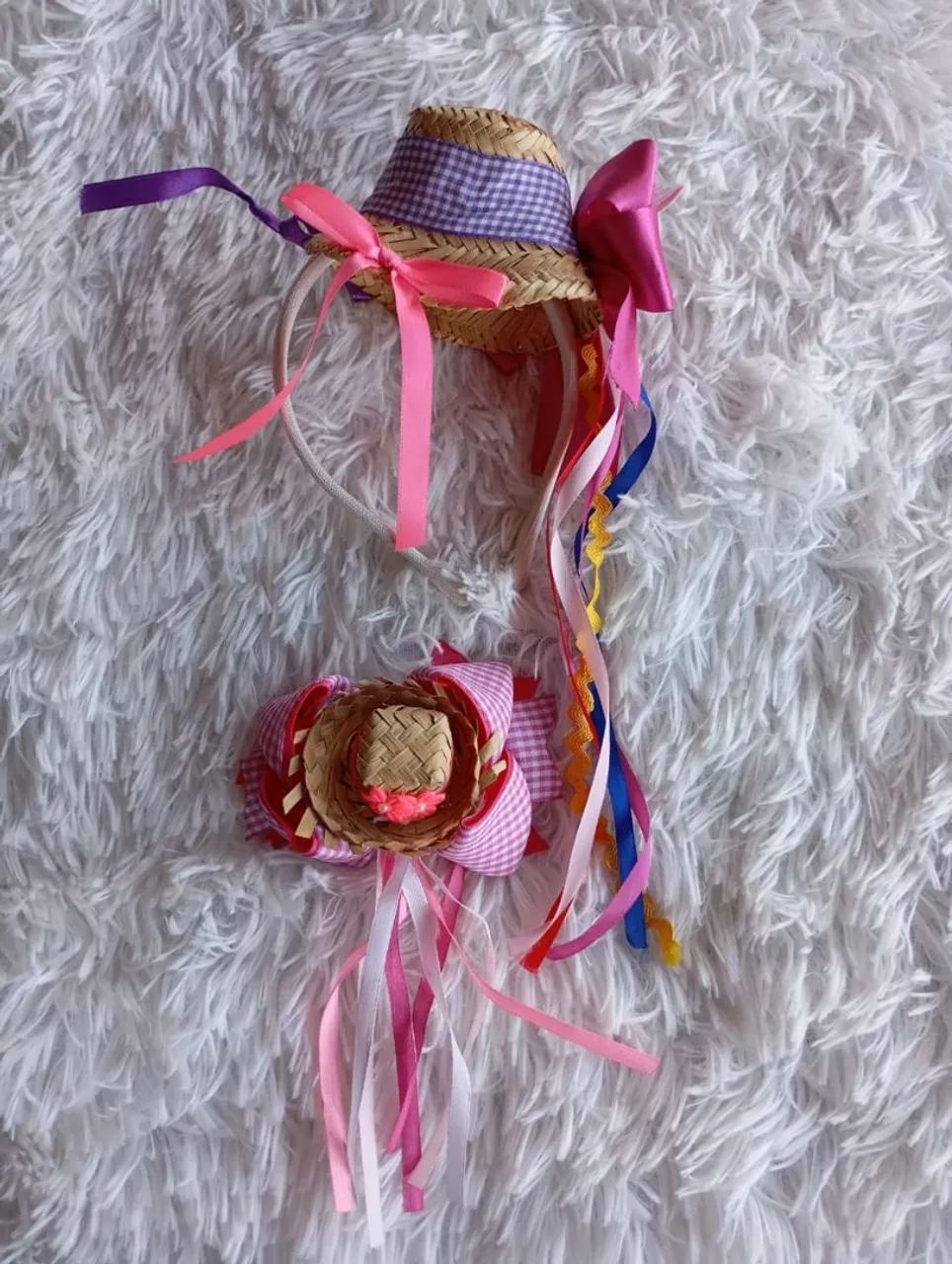 kit de acessórios para cabelo temático de Festa Junina 