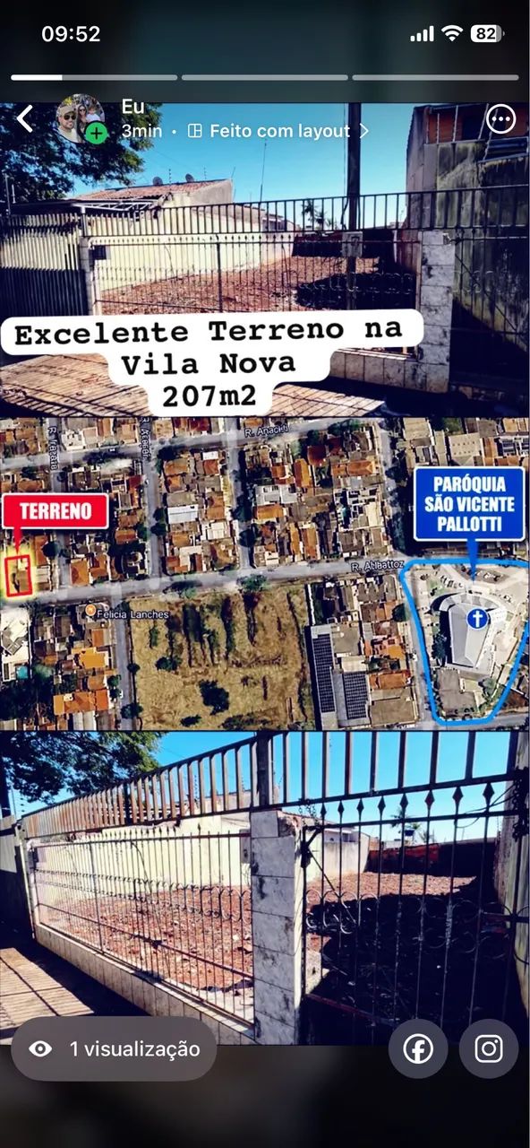 Terreno na Vila Nova próximo a Pallotti