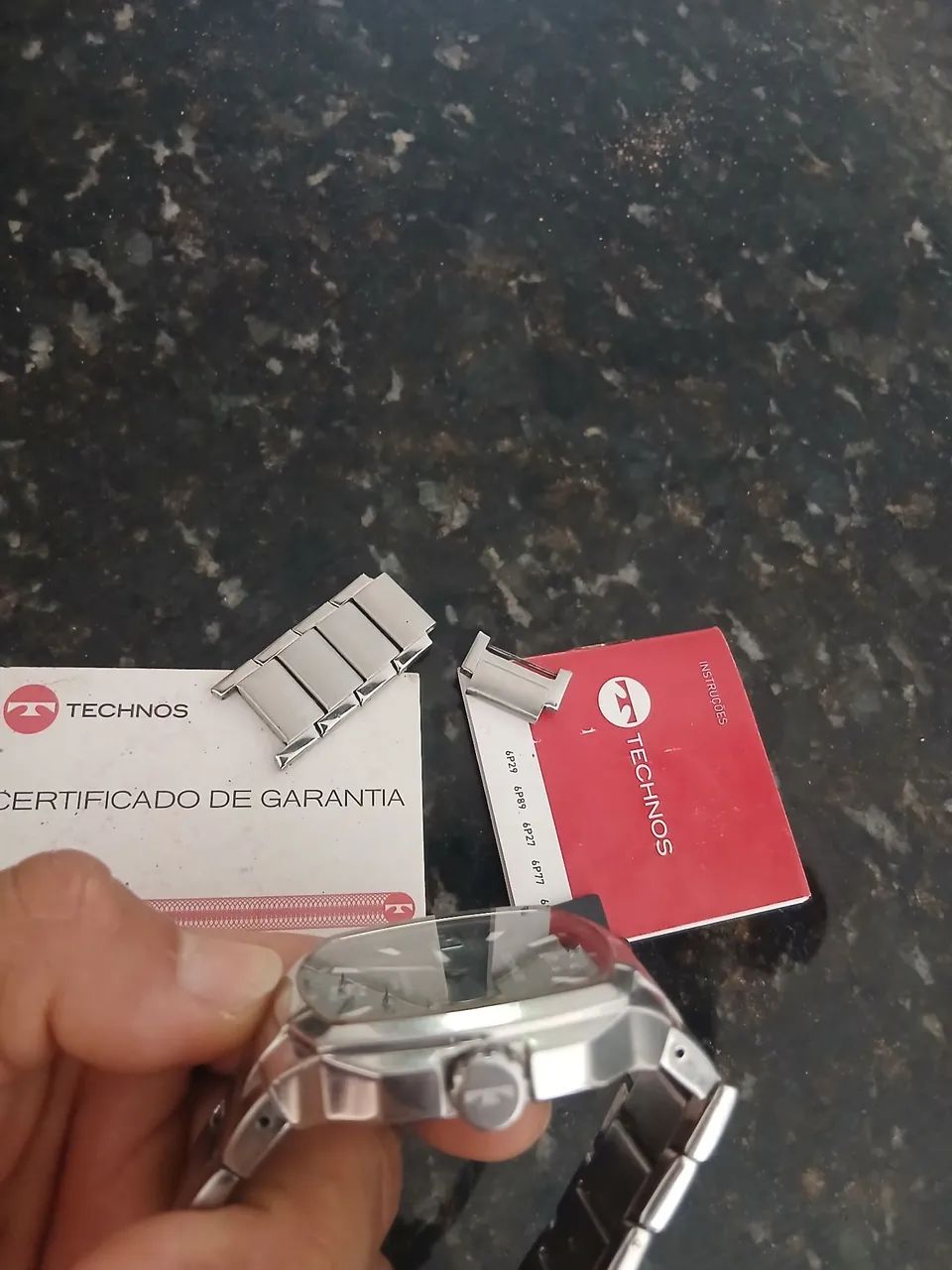 Relógio Technos SkyMaster Original Impecável Completo Aço Inox - Foto 5