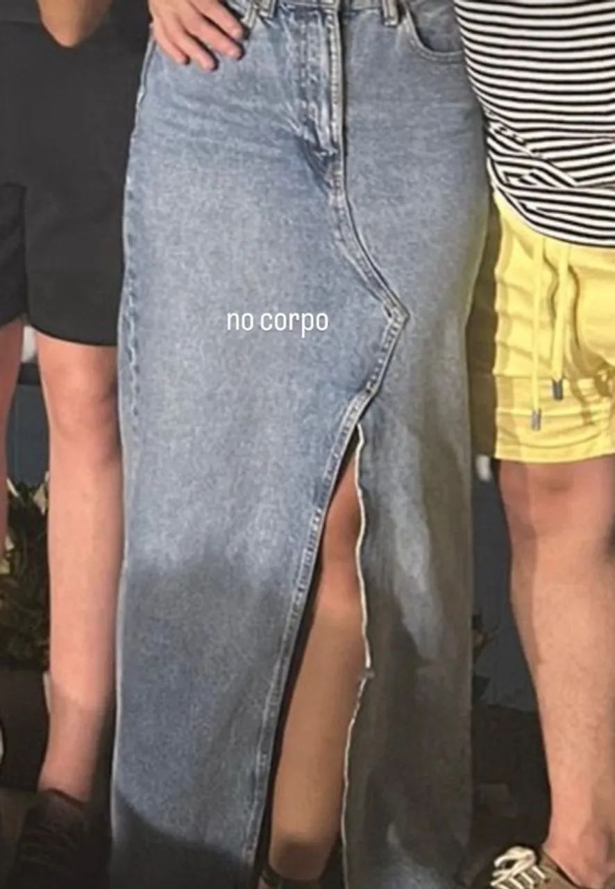 Saia jeans longa Zara PP - Foto 5