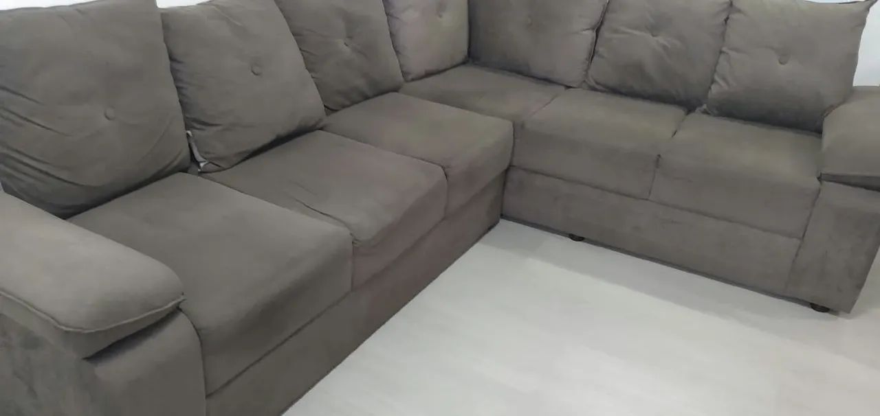 Sofá de canto em suede - Foto 3