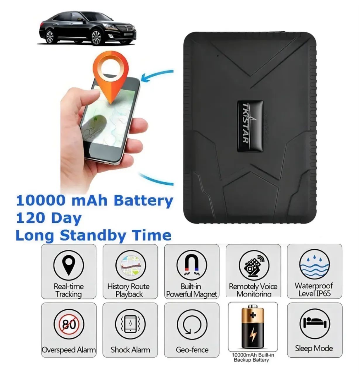 RASTREADOR TK915 4G GPS VEICULAR COM ÍMÃ - Foto 3