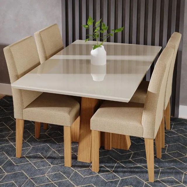 conjunto com mesa cimol  com 4  cadeiras - Foto 2