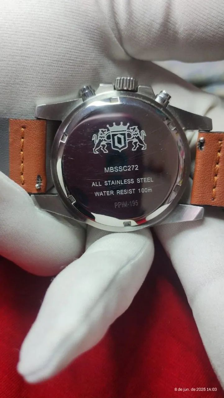 Relógio Orient cronógrafo solar 100 metros - Foto 3