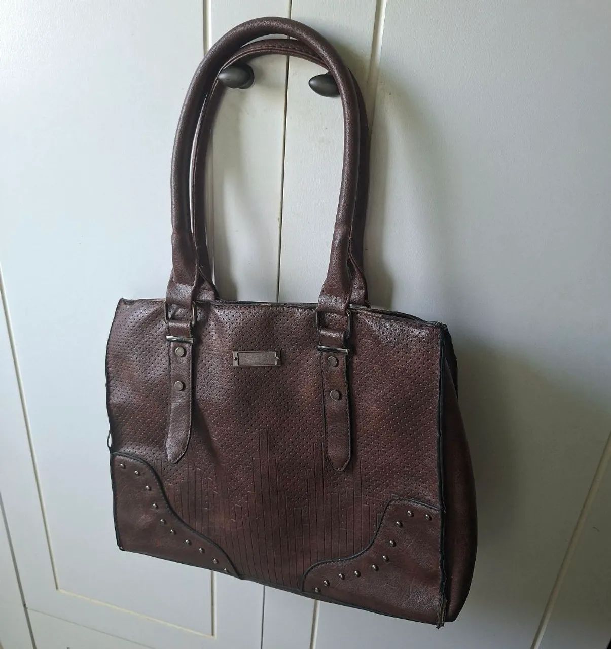 Bolsa em couro marrom