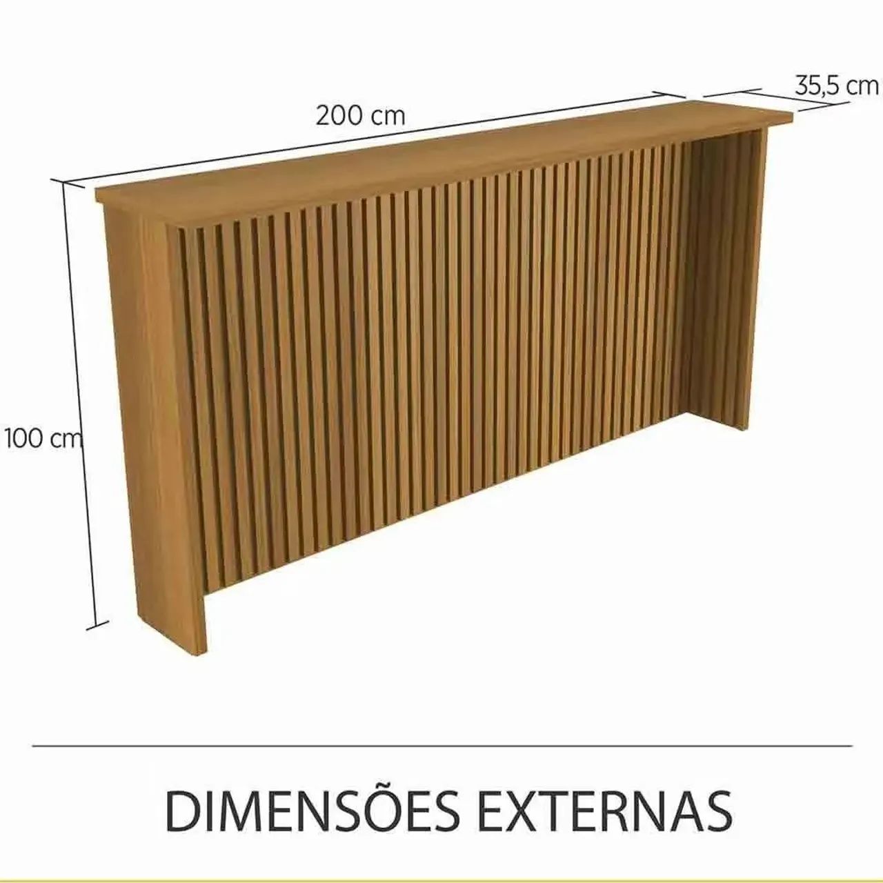 Bancada divisória ripada - Foto 2