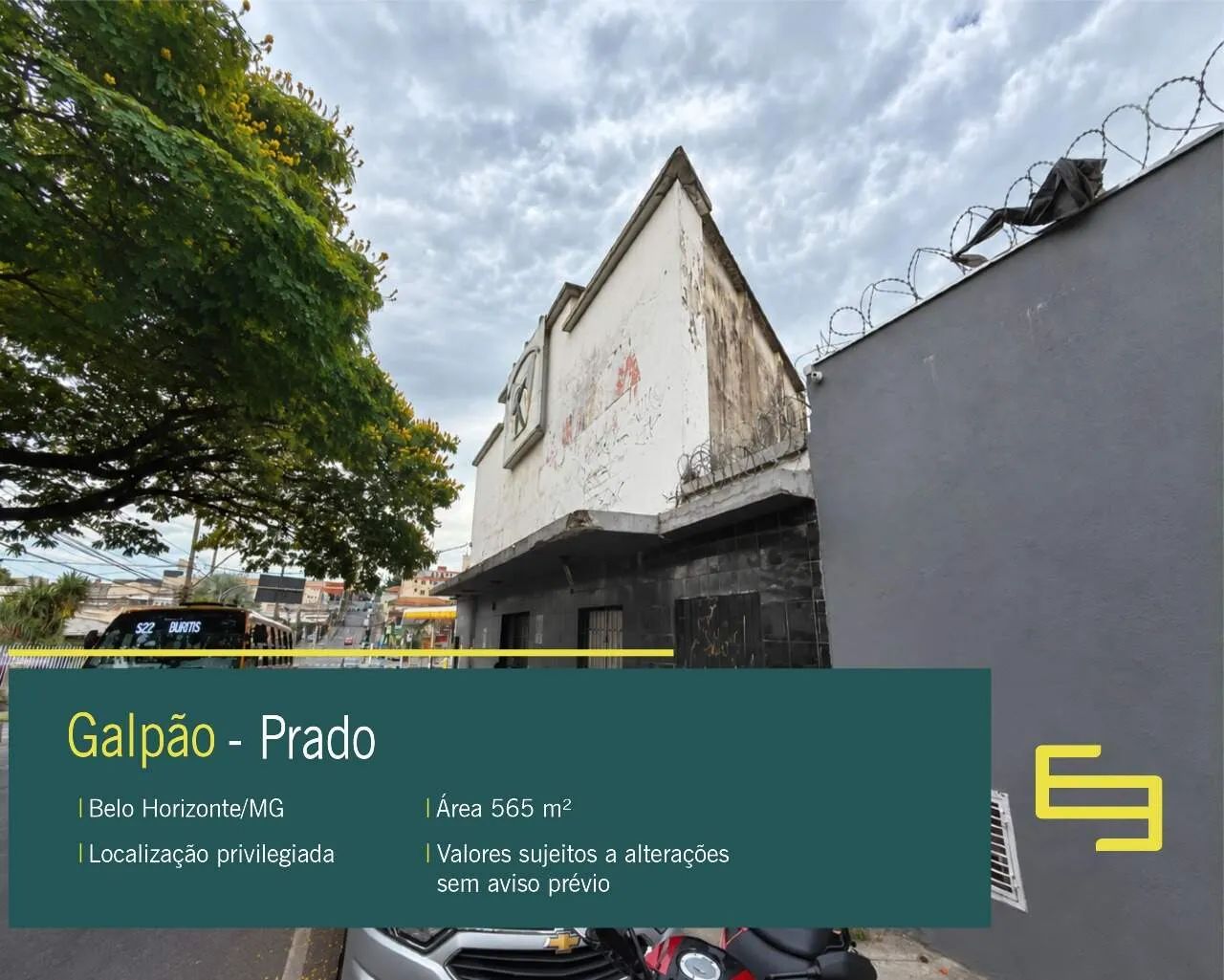 Galpão para alugar em Belo Horizonte/MG no bairro Prado.