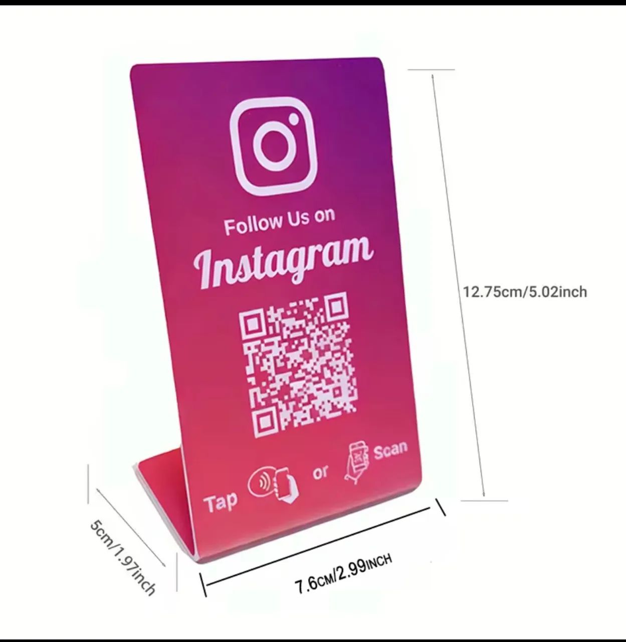 Placa e Adesivo NFC tap para Google e Instagram  - Foto 4