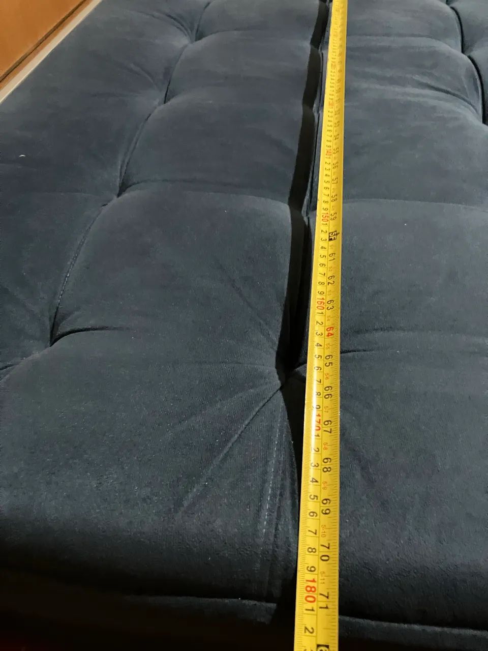 Sofá cama chaise divã azul solteiro - Foto 3