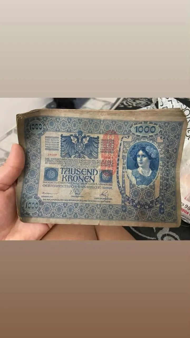 CÉDULA ANTIGA AUSTRÍACA - 1000 KRONEN - 1922 - Foto 2