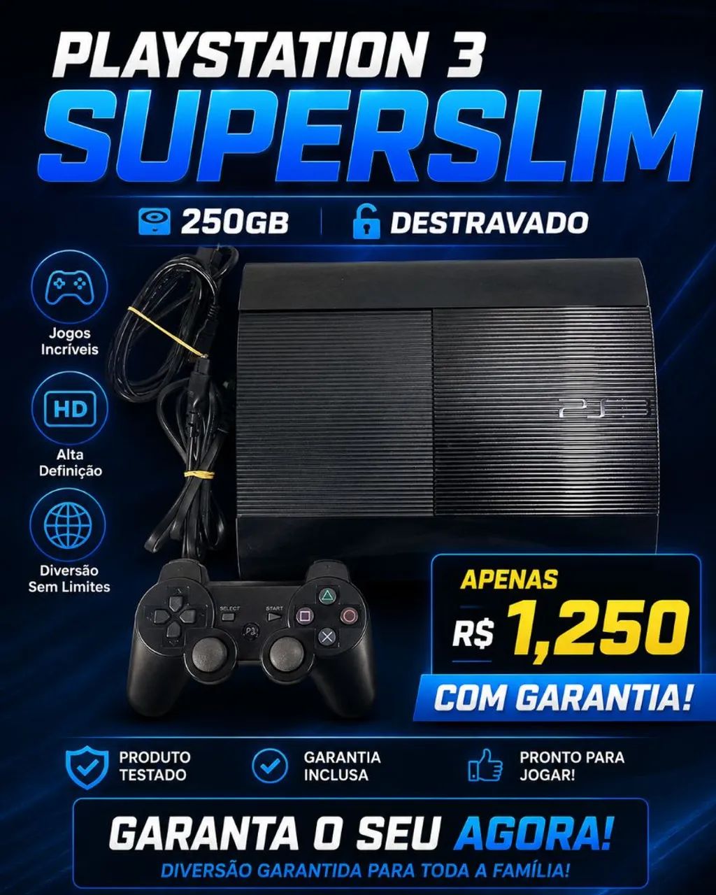 PS 3  SUPERSLIM  250GB
