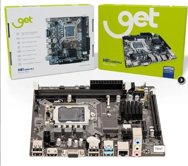 Placa mãe Pc computador desktop soquete 1150 H81 nova