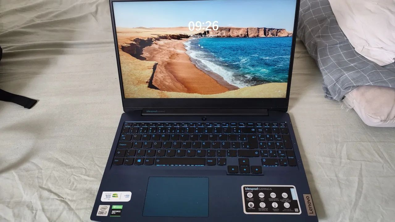 Notebook Gamer Lenovo Core i7, 16 GB de RAM e SSD de 515GB