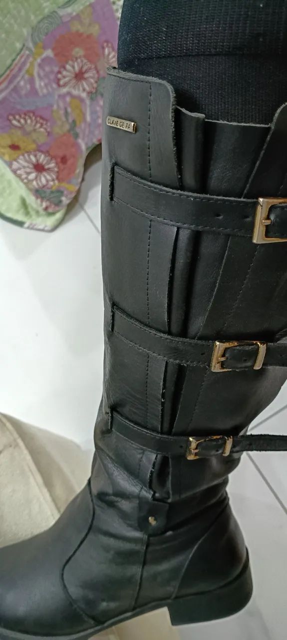 Bota em couro linda 37 - Foto 4