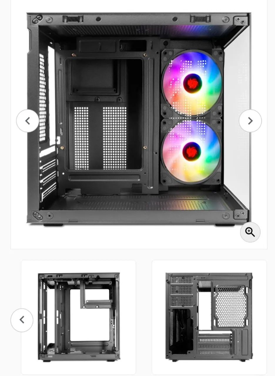 Gabinete Gamer Mini- Tower com 2 Fans  - Foto 2