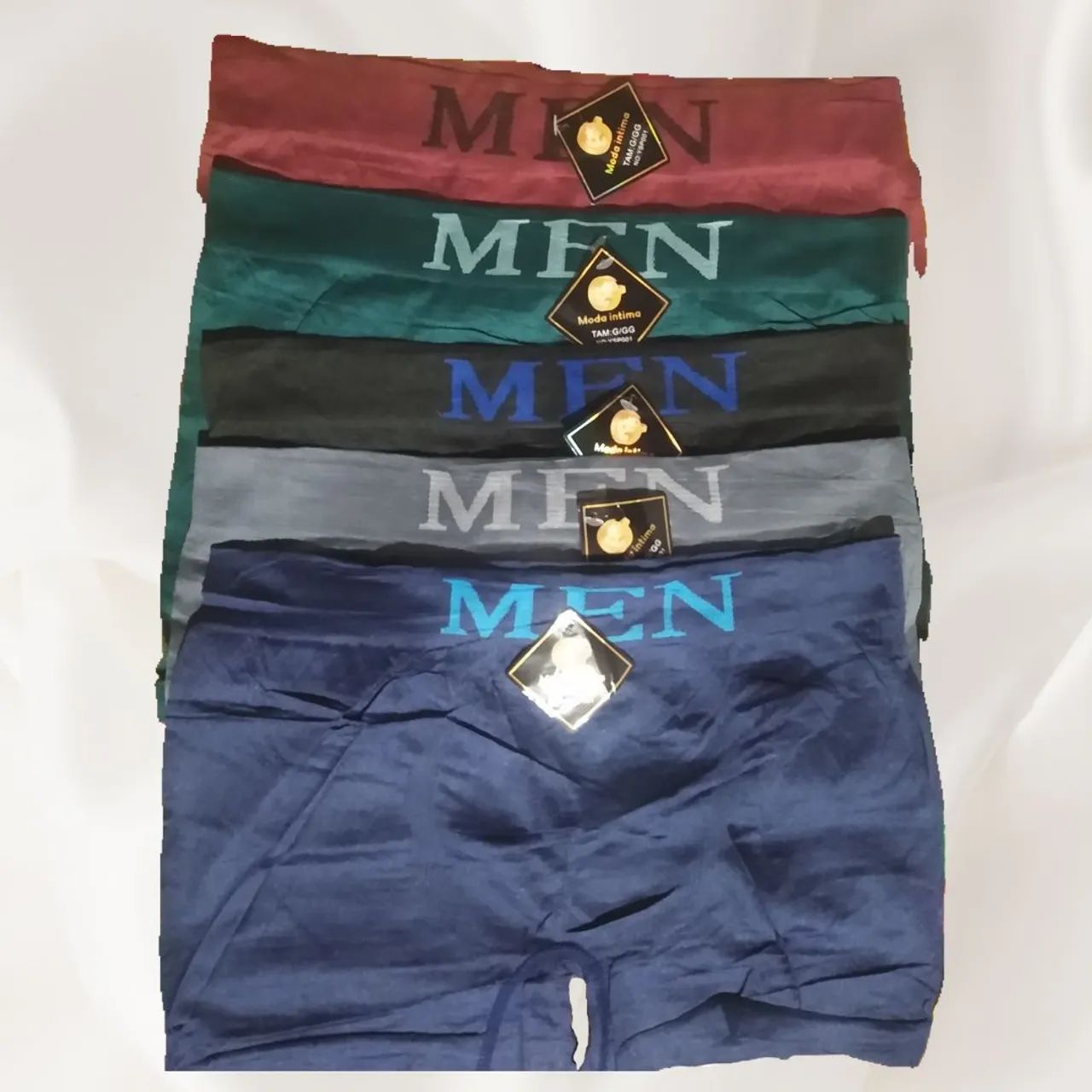 Kit 5 Cuecas Boxer MEN Adulto em Microfibras  - Foto 2