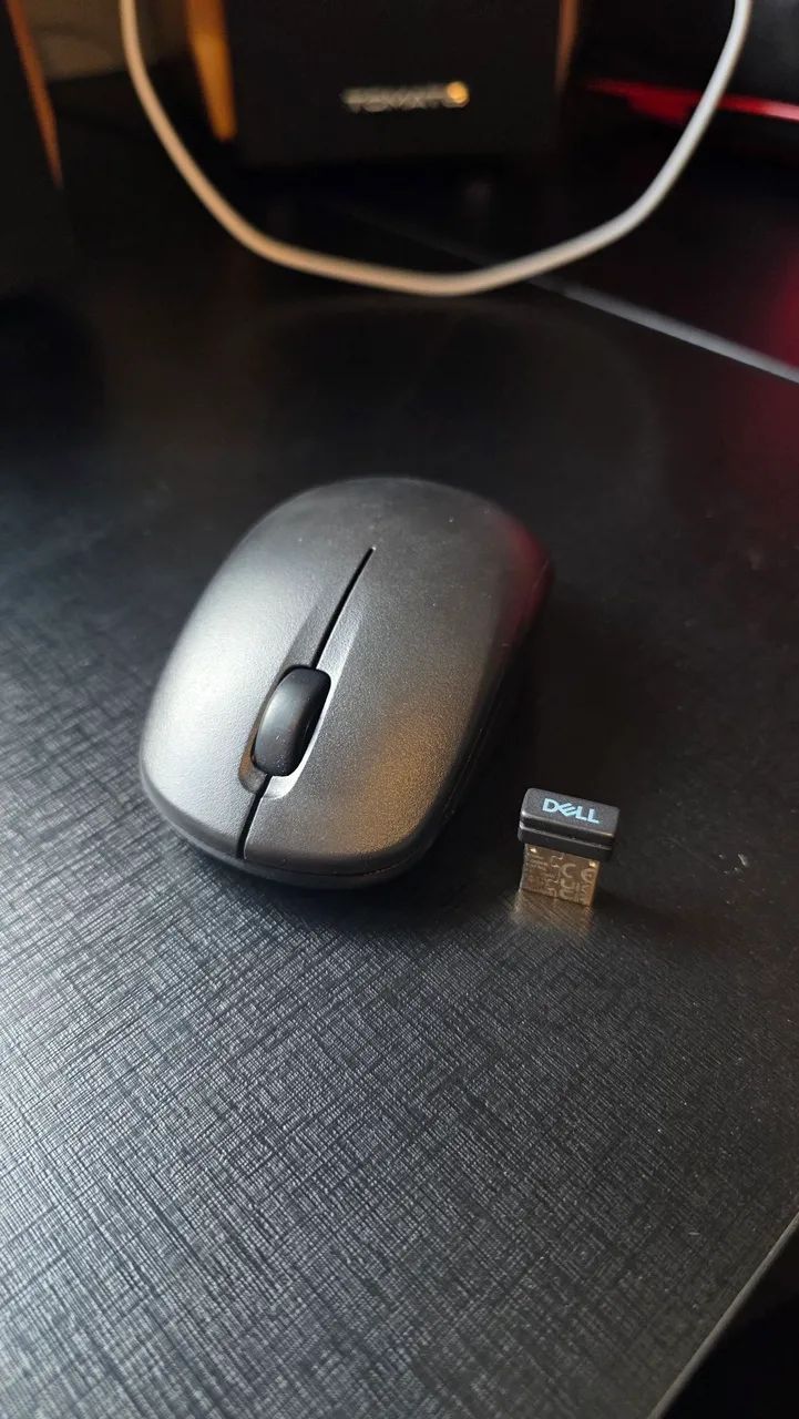 Mouse Dell sem fio com receptor semi novo