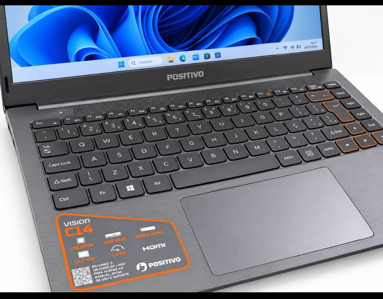 Notebook Positivo Vision C14 | 8GB RAM | 256GB | Windows 11 Pro | Impecável - Foto 4