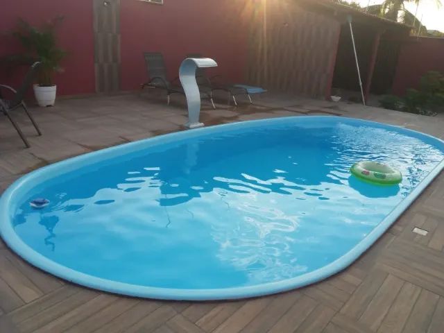 PISCINA 8 MTS MODELO OVAL COM LED E CASCATA /AQUECIDA - Foto 2