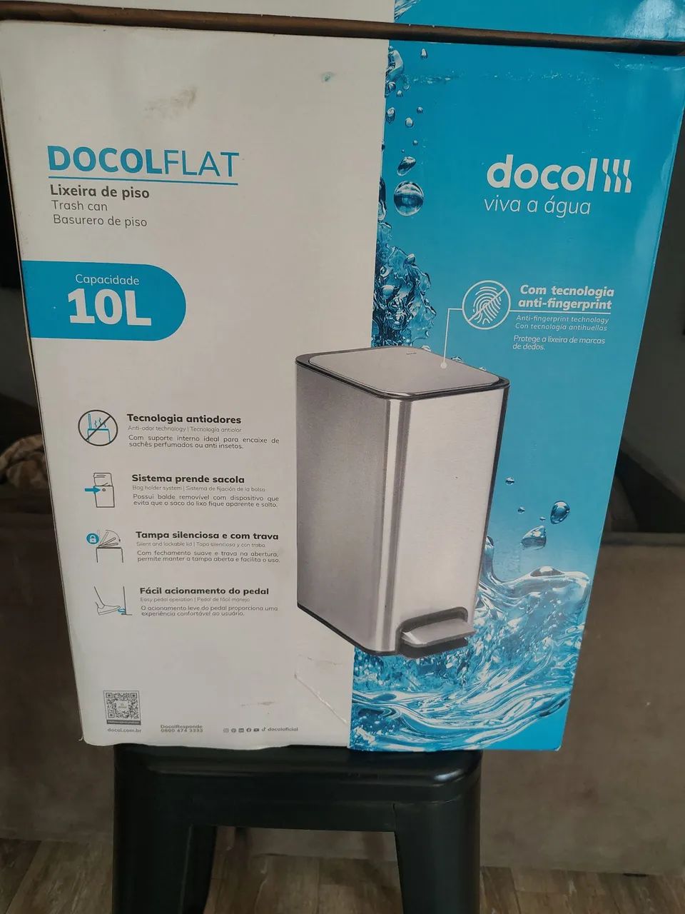 Lixeiras Docol flat 10l e 7l - Foto 3