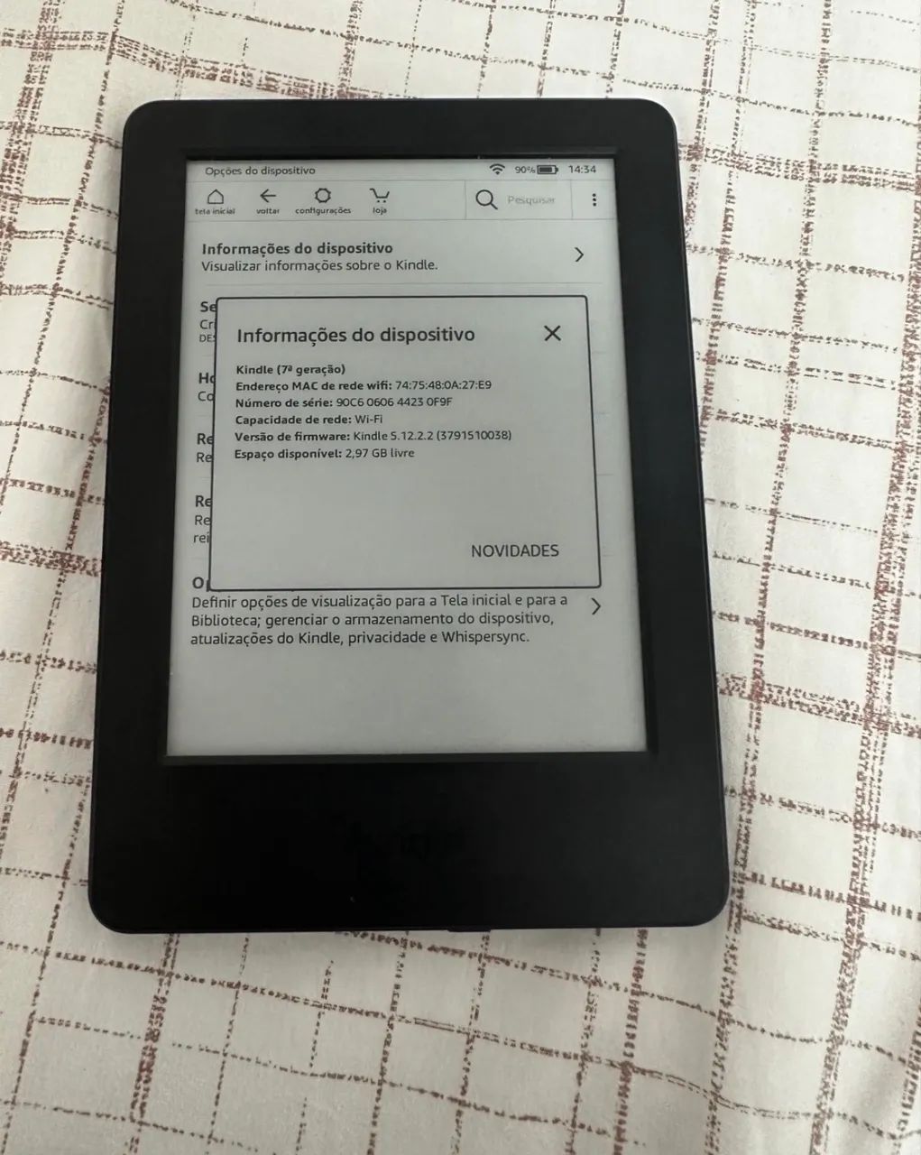 Kindle paperwhite 7ª geração 