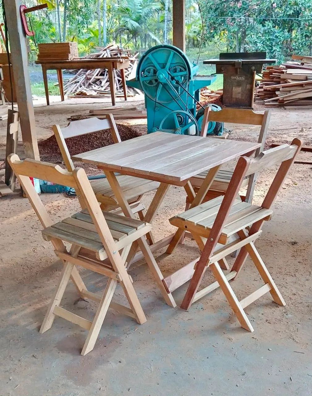 Jogo de mesa e cadeira dobrável LIXADO - Foto 2