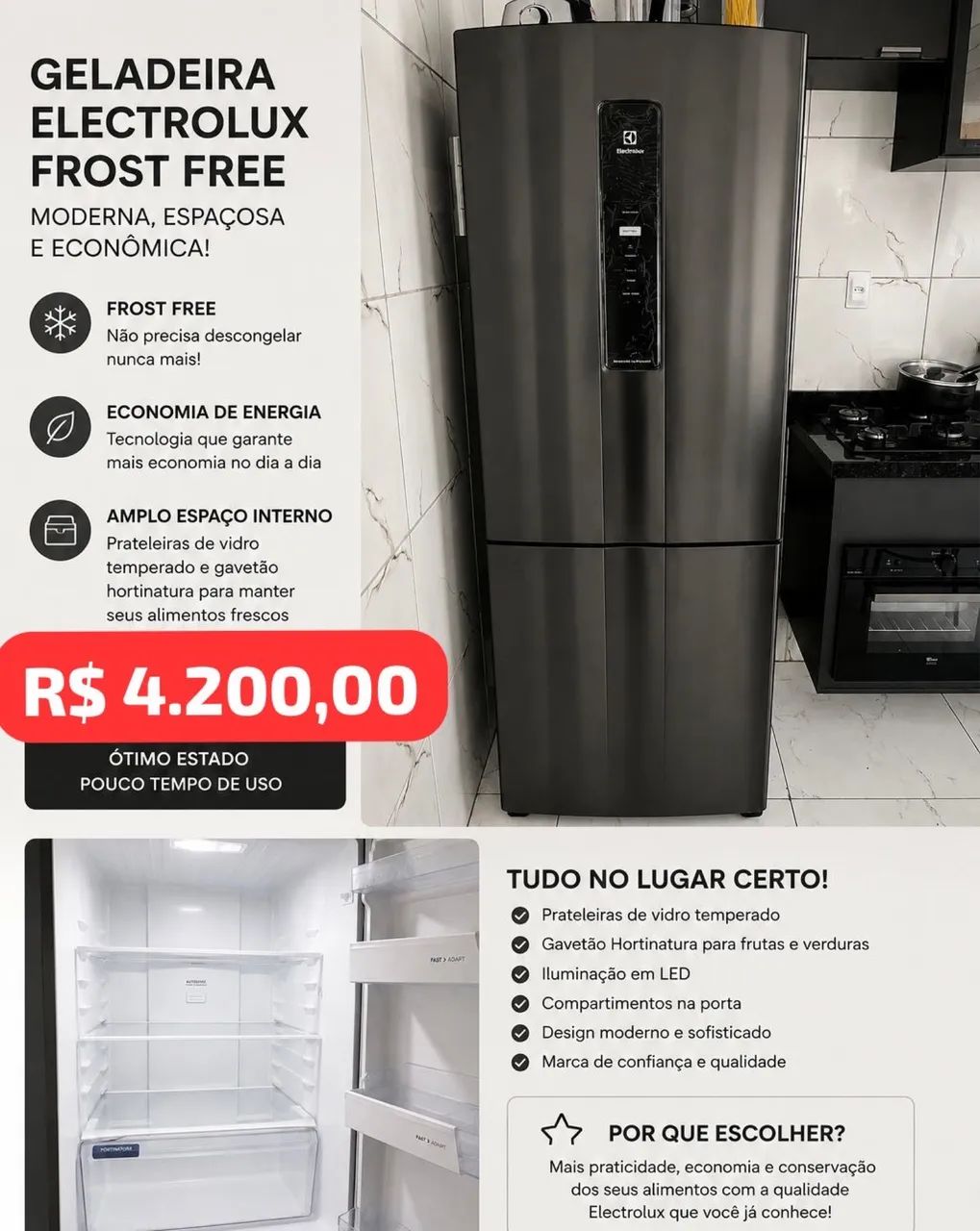Vendo geladeira novíssima