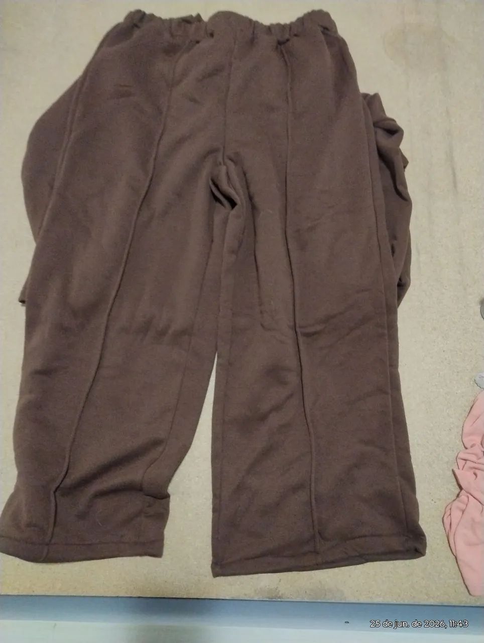 Conjunto moletom marron feminino novo 