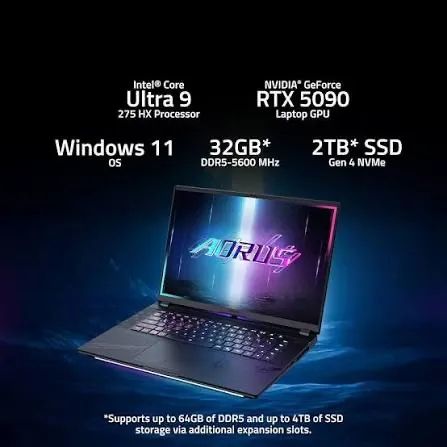 Notebook Gigabyte Aorus RTX 5090 - Lacrado  - Foto 2