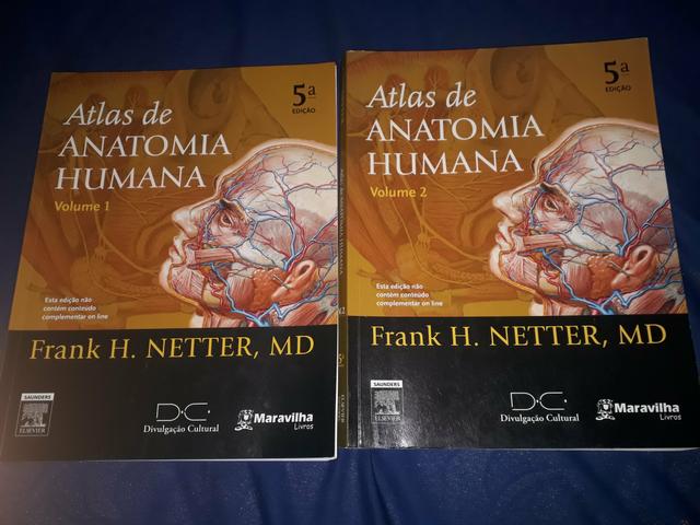 Dois Atlas de Anatomia Humana do Netter - volumes 1 e 2