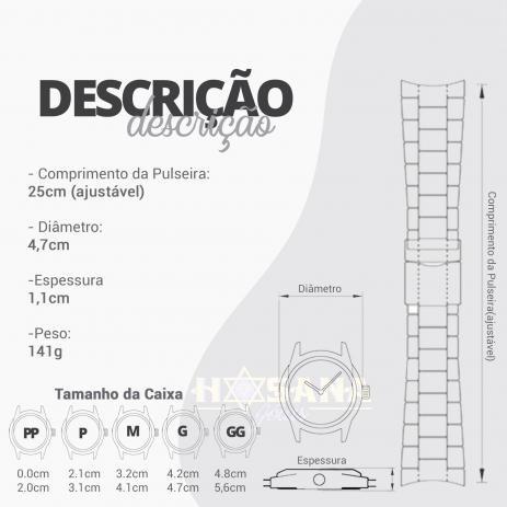 Relógio Masculino Technos Classic Steel 2115MPA/4p Dourado - Foto 4