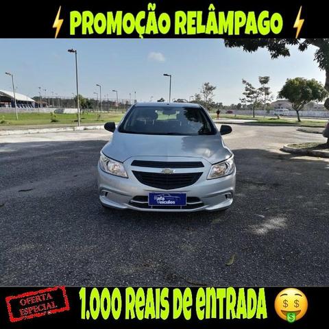 Promoção relâmpago prisma onix 1.0 joy 2018 com apenas 1.000 mil de entrada