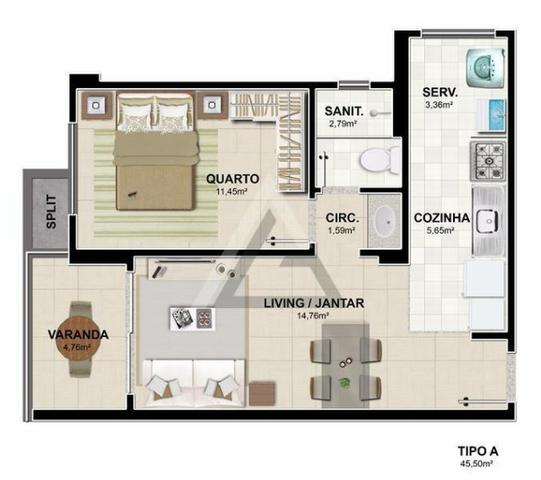 Apartamento quarto e sala 50m da Praia do Flamengo - Foto 5