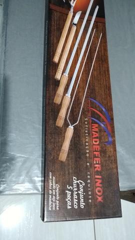 R$60,00 - Vendo Conjunto para Churrasco 5 peças - Foto 2